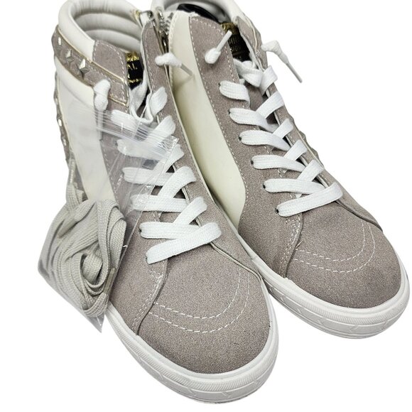 Vintage Havana Womens High-Top Sneakers With Star Studs & Gold Accents Size 10 - Picture 10 of 13